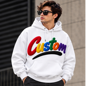 Fabricante de Sudaderas con Estampado Puff, Sudaderas con Capucha y Logotipo Personalizado, Sudaderas con Estampado en Relieve, Sudaderas de Felpa de Algodón Grueso, Ropa Urbana - Product Image 6