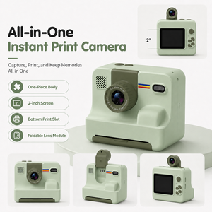 Appareil photo instantané pour enfants en gros, mini imprimante photo thermique, jeux, enregistrement vidéo, 203 dpi, batterie 1200 mAh, écran 2,4 pouces, carte SD - Product Image 6
