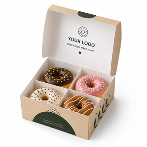 Cajas de Papel para Pasteles y Donas para Llevar, Cajas Desechables para Empacar Alimentos con Separadores - Product Image 2