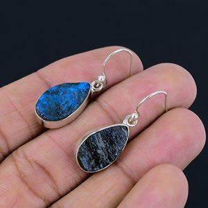 <b>Best</b> Deal 925 Sterling Silver Handcrafted Labradorite Drop Earrings Blue Flash Gemstone Healing Crystal Wedding Party Gift - Product Image 4