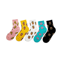 Logo personnalisé nourriture cheville chaussettes avec des motifs amusants hommes femmes nouveauté chaussette pour décontracté confortable vente en gros Vietnam usine
