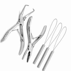 MANAN INSTRUMENTS Kit de pinces à extensions capillaires en acier inoxydable avec outils de retrait de fils pour l'installation et le retrait MI-HEP-884 - Product Image 2