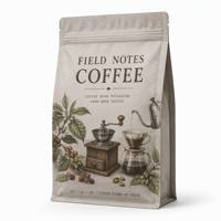 Sachet d'emballage personnalisé pour grains de café, pochette à fermeture éclair, sachet autoportant en PET AL PE laminé pour café torréfié, emballage de détail