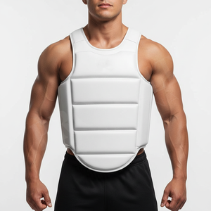Chaleco Protector de Pecho de Cuero Vacuno 100% de Alta Calidad para Protección Corporal, Equipo de Seguridad Ajustable, Chaleco de Entrenamiento Ligero - Product Image 3