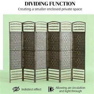 Paravento Pieghevole Portatile a 6 Pannelli per Camera da Letto, Divisorio per la Privacy - Product Image 2