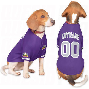 เสื้อเจอร์ซีย์สุนัขลายยูโรเปียนคัพแบบขายส่ง เสื้อกั๊กโพลีเอสเตอร์แบบคลาสสิก เสื้อผ้าสัตว์เลี้ยงบางๆ ลายตัวอักษรปีใหม่ เสื้อสุนัขแบบสั่งทำชื่อได้ - Product Image 1