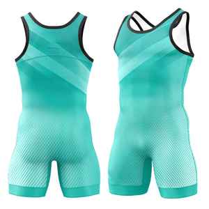 Spandex/Polyester Unisex Breathable Short Sleeve <b>Wrestling</b> <b>Singlet</b> with Custom Logo Custom Size Digital Printing - Product Image 1
