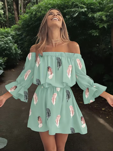 Vestido Casual de Moda para Mujer con Hombro Descubierto y Cuello Elástico, Venta al Por Mayor, Tendencia 2026 - Product Image 2