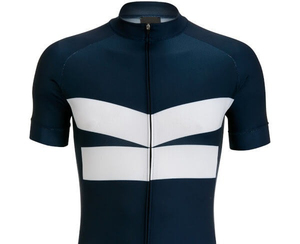 Maillot de Ciclismo Azul Marino para Hombre, Diseño con Bloques de Color Blanco, Manga Corta, Transpirable, de Secado Rápido, Antibacteriano, 180g, Poliéster - Product Image 6
