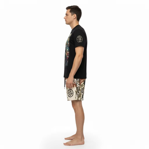 DTF Printed Pure Cotton Solid Short Sleeve T-Shirt for Men Breathable Moisture <b>Wicking</b> High Color Fastness <b>tshirt</b> short set - Product Image 4
