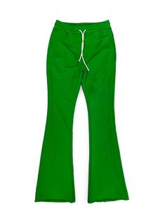 Hot Sale Women Custom Logo Silk Screen Print Oem Pencil <b>Pants</b> Elastic Waist High Waist Lace Knitted Fabric Sweatpants For Women - Product Image 1