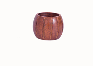Anillos de Servilleta de Madera Redondos con Diseño Tradicional, Duraderos, de 4.5 cm, Decoración para Mesa de Boda - Product Image 2