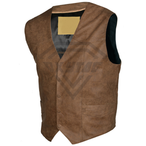 Nouveauté : Gilet en cuir pour homme, fabrication en usine, respirant, avec design personnalisé, service OEM - Product Image 5