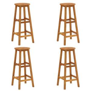 Juego de bar para jardín de madera de acacia maciza de durabilidad media, aspecto natural y durabilidad - Product Image 5