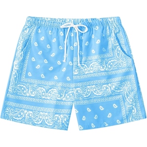 Shorts en mesh imprimé bandana pour homme, motif paisley, légers, pour le basketball et la gym, tissu à séchage rapide - Product Image 1