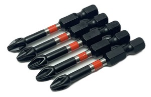5pcs 50L Oxyde Noir Fini PH Impact Bit Sets Couleur Anneau Blowout Vente Big Fall Discount-OEM Personnalisable Phillips Head Screw - Product Image 2