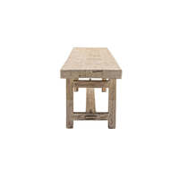 Banc de patio en teck massif naturel, design moderne et minimaliste, durable, résistant à l'eau, mobilier d'extérieur pour 2 personnes, idéal pour hôtels et parcs