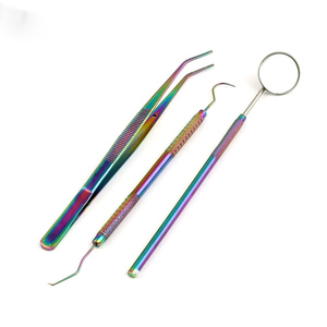 Ensemble d'examen dentaire de qualité supérieure, 3 pièces, outils chirurgicaux réutilisables - Product Image 1