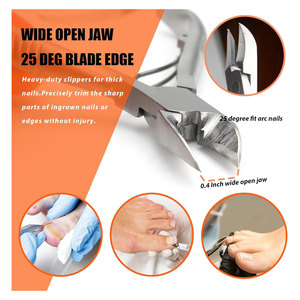 กรรไกรตัดเล็บเท้าสำหรับงานหนัก สำหรับเล็บหนาและเล็บขบ ผลิตจากเหล็กกล้าไร้สนิม ตีขึ้นรูปด้วยมืออย่างมืออาชีพ - Product Image 5