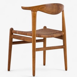 Chaise en teck artisanale avec assise en rotin tressé – Chaise de salle à manger nordique minimaliste pour projets de maisons de luxe, cafés et hôtels - Product Image 5