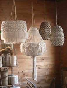 Boho Large Home Decor Ceiling <b>Chandeliers</b> Elegant Macrame Material Handmade Woven Lampshade Vintage Boho Hanging <b>Lamp</b> <b>Shades</b> - Product Image 4