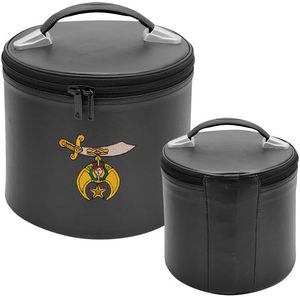 Estuche para Fez Shriner Bordado a Máquina – Caja de Almacenamiento de Lujo para Gorra Masónica con Correa, Regalos de Imitación de Cuero, Exhibición - Product Image 6