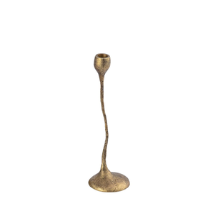 Nouveau support à bougie moderne et courbé pour la décoration intérieure, porte-bougie de haute qualité, finition dorée, en aluminium coulé, personnalisé et fait main - Product Image 2