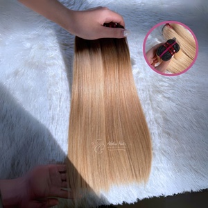 Extensiones de cabello liso de hueso Rubio degradado sedoso vietnamita sin procesar de la mejor calidad, peluca de cabello humano estirado Doble - Product Image 2