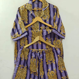 Conjunto de Pijamas de Algodón Ultra Suave para Mujer, Elegante, Casual, para Primavera, Verano y Otoño, con Logotipo Personalizado en la Parte Delantera, Tallas Grandes, Alta Calidad, ODM - Product Image 1