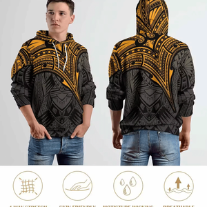 Sudadera con Capucha Sublimada para Hombre, Sudadera con Bloques de Color, Sudaderas Sublimadas Elegantes en Tela de Poliéster - Product Image 3