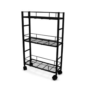 Iron Kitchen <b>Trolley</b> With Durable Rolling Wheels And Multipurpose <b>Storage</b> Shelves For Residential Kitchen Organization - Product Image 6