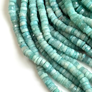 Natural Blue <b>Opal</b> Faceted Heishi Tyre Shape Beads Strands 7-8mm Loose Blue <b>Opal</b> Gemstone Beads for Jewelry <b>Necklace</b> Making Bulk - Product Image 3