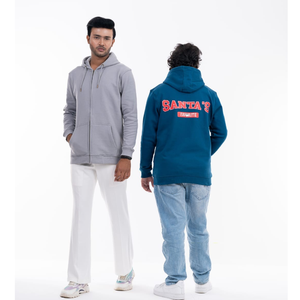 Sweat à capuche zippé pour homme, matière polaire de haute qualité, respirant et confortable, idéal pour l'hiver, avec poche latérale, respectueux de l'environnement - Product Image 4