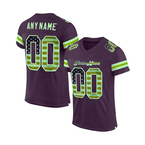 เสื้ออเมริกันฟุตบอลคุณภาพสูง ออกแบบเองได้ตามต้องการ ปักโลโก้และหมายเลขทีมได้ทุกทีม ดีไซน์โรงงานที่ดีที่สุด - Product Image 1