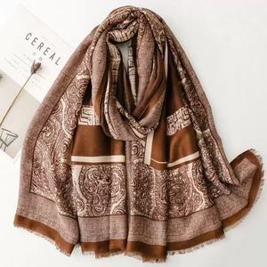 Wholesale 2026 Spring Summer Collection New 180*90cm Custom Floral Hijabs Women's Muslim <b>Scarves</b> and Head Wraps - Product Image 4