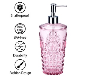 [Holar] Taiwan Made 20oz 600ml Gem élégant grand distributeur de lotion incassable pour salle de bain toilette - Product Image 3