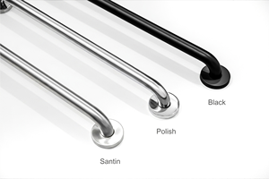 Barre d'appui en acier inoxydable moderne en forme de L, rail de sécurité incliné pour salle de bain, pour toilettes commerciales - Product Image 3
