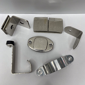 Support OEM en forme de L anti-corrosion pour cubicules de toilettes de centre commercial, conception personnalisable pour un support de cloison durable - Product Image 2