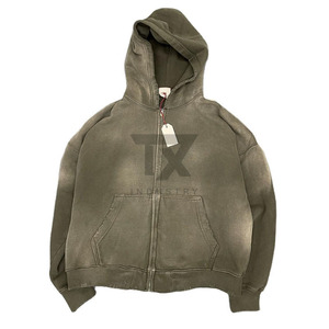 New Arrival Women Acid Wash Hoodie For Street Wear Wholesale <b>Cheap</b> Price Streetwear Heavyweight Pullover Hoodie Oem Service - Product Image 3