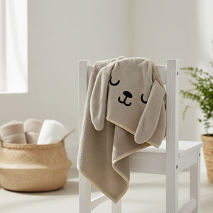 Toalla con capucha para bebé 100% algodón con certificación OEKO TEX, orejas de animales bordadas, toalla de baño suave y absorbente para recién nacidos, niños pequeños y niños. - Product Image 4