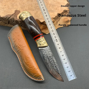 Cuchillo Bowie Personalizable de Acero Inoxidable de Grado Industrial OEM, Portátil, para Camping, con Hoja Recta de Punta Serrada, Alta Dureza - Product Image 4