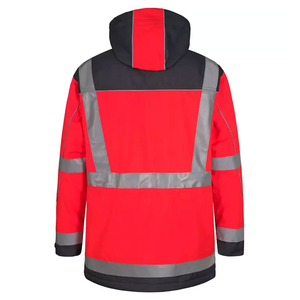 High Vis Construction <b>Workwear</b> Clothing Engineers Jackets Outdoor Use Reflective Safety <b>Winter</b> Waterproof Jackets for Worker - Product Image 6