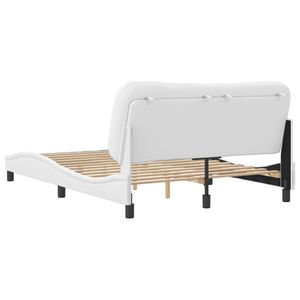 Cadre de lit rembourré blanc - Product Image 6