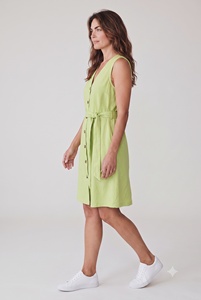 Vestido Camisero Bohemio Ecológico con Estampado Floral y Botones de Algodón, Corte Regular, Largo hasta el Suelo, Ligero, para Uso Diario en Verano - Product Image 1