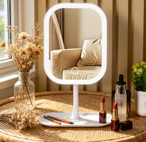 LED Vanity <b>Mirror</b> Stand Up <b>Makeup</b> <b>Mirror</b> <b>Lighted</b> Cosmetic <b>Mirror</b> <b>with</b> Tray for Bedroom Dressing Table - Product Image 6