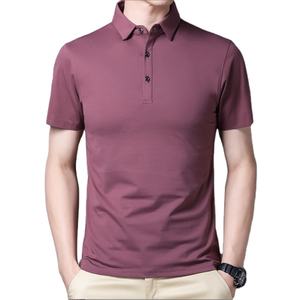 Camisa Polo de Verano para Hombre, Informal, de Seda Helada, con Patrón Liso, Fresca, para Negocios - Product Image 3