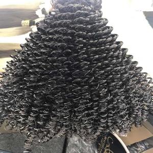 ผมมนุษย์ม้วนลึกม้วนผมสำหรับต่อผมมนุษย์ทำจากขนมิงค์ดิบจากเวียดนาม - Product Image 5