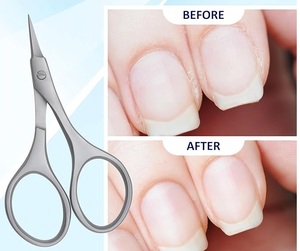 Safety Point High Quality Stainless Steel Beauty Manicure <b>Cuticle</b> <b>Scissors</b> Curved Nail Art Tools Right-Handed Straight Blade - Product Image 3