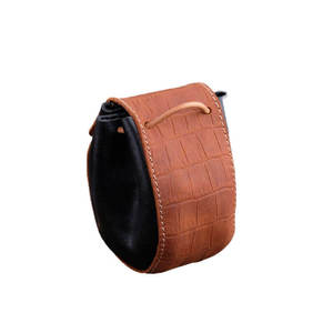 Leather Dice Cup With Crocodile Pattern Embossed Design Handmade Luxury Dice Storage Bag For Adults - Product Image 3