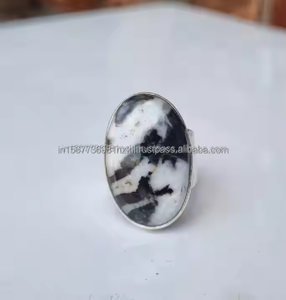 Top qualité 925 argent plaqué vert zèbre jaspe déclaration anneau réglable bijoux fins zèbre jaspe anneau pierres précieuses anneau concepteur - Product Image 1